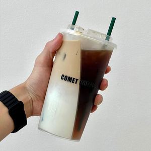Custom 16/24oz PP Party Friend Share <b>Cup</b> Bubble Tea Half <b>Plastic</b> Coffee <b>Cups</b> With Lid Split Double <b>Plastic</b> <b>Cups</b> - Product Image 3