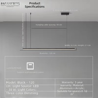 Minimalistischer Restaurant-Kunst-Kronleuchter, Kreatives Design, Persönlichkeit, Einfaches Design, Lange Gerade Linie für Tisch und Bar