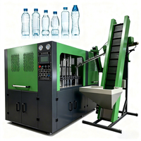 Machine de soufflage automatique à 2 cavités pour bouteilles d'eau en plastique PET de 200 ml, 500 ml et 1 L avec moteur de pompe PLC