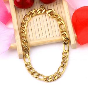 Fashion Wholesale Unisex Stainless Steel Jewelry 18K <b>Gold</b> Plated Hippie <b>Chunky</b> Chain <b>Bracelet</b> Geometric Charm <b>Bracelet</b> for Women - Product Image 5
