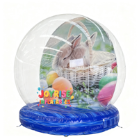 Tente gonflable à bulles sur le thème d'une fête de 13 pieds Boule à neige transparente Maison à bulles pour la location d'un château de fête élégant