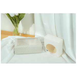 front circle gift cut colorful eith pvc transparent cardboard punch out craft gold packaging large paper box with clear window