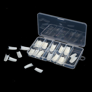 Boîte de rangement transparente en plastique à 11 compartiments pour 100 embouts d'ongles – Organisateur de manucure - Product Image 2