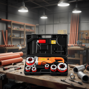 Machine à fileter les tuyaux électriques 1/2"-2" pour cuivre NPT, construction professionnelle de canalisations avec mallette de transport - Product Image 2