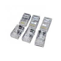 1.1Mm PC Cuivre Matériel Utp Rj45 8P8C Lan Câble Cat6 Cat5E Ethernet Connecteurs Modulaires pour Système de Câblage Réseau