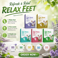 Patchs pour les pieds à l'extrait de plantes naturelles HODAF, conception deux-en-un, patchs de soin des pieds pour une utilisation externe nocturne