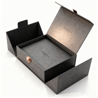 Boîte d'emballage cadeau magnétique à double porte de luxe sur mesure en gros pour parfum