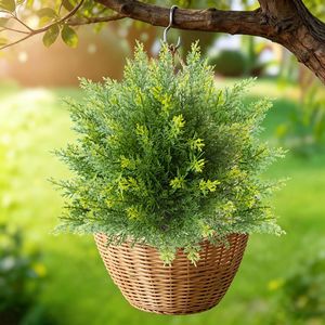 Plantes artificielles en <span class=keywords><strong>pot</strong></span>, fleurs artificielles, faux sapins de Noël, feuillage de pin et de <span class=keywords><strong>sapin</strong></span>, décorations de verdure en plastique, bonsaïs - Product Image 1