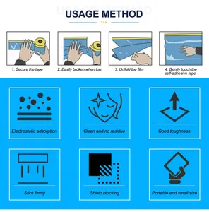 Good Quality Car Automotive Masking Film Pre Taped Pre Masking Film For Painting