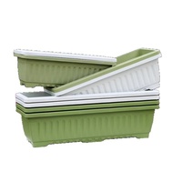 Pot de fleurs rectangulaire en résine - Jardinière durable et respirante pour légumes et fraises, idéale pour la maison et le balcon