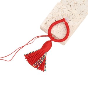 Porte-clés en coton avec pompon de 5 cm, fait main, style chinois, pendentif décoratif pour porte-clés, sacs, ornements de maison - Product Image 5