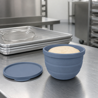 Bol de cuisson pliable en silicone avec couvercle, réutilisable pour la levée de la pâte et la préparation culinaire