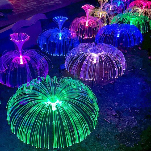 4 Head Outdoor Solar Lights for Garden Decor Jellyfish Night Light Jellyfish Led Lamp