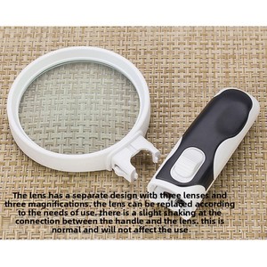 Lupa de Mano con Lámpara LED de 25x5x16x3 Aumentos, Juego de Tres Piezas, <span class=keywords><strong>para</strong></span> Lectura e Identificación, Ideal <span class=keywords><strong>para</strong></span> Personas Mayores - Product Image 3