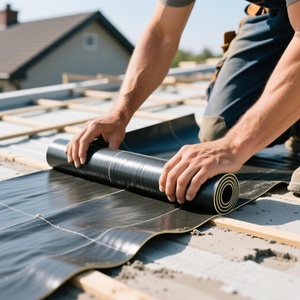 Matériau d'étanchéité 1,0 mm 1,2 mm 1,5 mm 2,0 mm Feuille de caoutchouc EPDM Membrane Papier de <span class=keywords><strong>goudron</strong></span> Toiture - Product Image 3