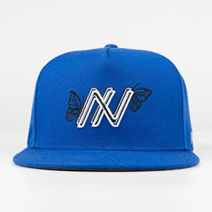 Casquette de sport TCAP Chine ODM personnalisée en laine mélangée, 5 panneaux, profil haut, visière plate, fermeture snapback - Product Image 2