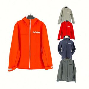 Design Hot Sale Custom Design 100% Polyester <b>Reflecting</b> Outdoor Waterproof Hooded <b>Jacket</b> Zipper Mens Outdoor <b>Jacket</b> - Product Image 1
