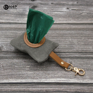 N4P 친환경 창의적인 새로운 휴대용 야외 산책용 반려동물 배변봉투-캔버스 걸이형 가볍고 튼튼한 방수 강아지 배변봉투 - Product Image 5