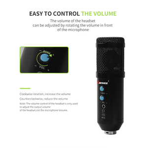 Micrófono de condensador portátil con cable USB, patrón Polar cardioide para sala de estudio, transmisión de <span class=keywords><strong>YouTube</strong></span>, micrófono de plástico y Metal - Product Image 3