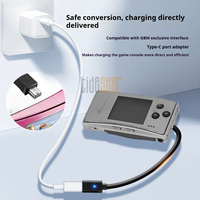 Kabel Pengisi Daya Tideseer Type-C Female ke GBM Hitam 10cm Bahan PVC untuk Pemain Video Game