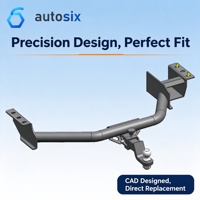 AUTOSIX Crochet de remorquage arrière pour Toyota Fortuner 2016+ Acier robuste 6 trous de fixation Électroplaqué Revêtement en poudre 50 lb