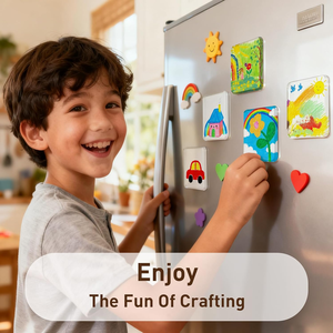 Paquete de 10 Imanes de Refrigerador Acrílicos Transparentes de 2"x2" con Forma Personalizada, con Respaldo Adhesivo para Manualidades de Cocina y Pascua - Product Image 6