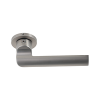 Poignée de porte ronde moderne de luxe en acier inoxydable couleur bronze, design de poignée de porte principale pour salle de bain