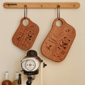 Planche à découper multifonctionnelle en bois massif Bloc à découper en noyer avec matériau durable et écologique - Product Image 5