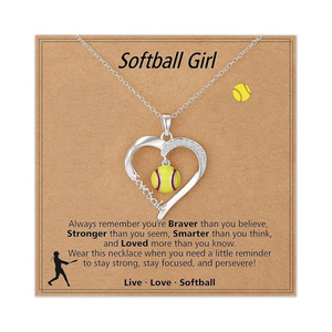 Collana Personalizzata <span class=keywords><strong>per</strong></span> Softball/Calcio/Pallacanestro/Pallavolo, Gioielli Accessori Sportivi, <span class=keywords><strong>Regali</strong></span> di Compleanno e <span class=keywords><strong>Natale</strong></span> <span class=keywords><strong>per</strong></span> Amanti dello Sport - Product Image 5