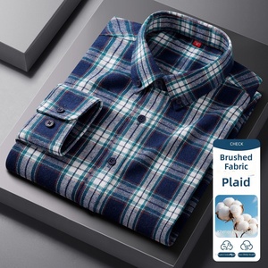 Camisa de Franela con Cuentas de Moda en <span class=keywords><strong>TikTok</strong></span> para Primavera/Otoño, Camisa de Manga Larga <span class=keywords><strong>a</strong></span> Cuadros Informal para Hombre, Transpirable y Lavable <span class=keywords><strong>a</strong></span> Máquina - Product Image 4