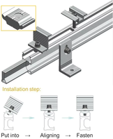 Soeasy Aluminium 6005-T5 Eloxierte Solar-Dach- und Bodenmontagestrukturen Clip PV-Panel-Endklemmen