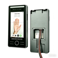Contrôle d'accès biométrique compact et sécurisé OEM/ODM par reconnaissance de la veine palmaire et du code QR avec interphone et mise à niveau du micrologiciel USB OTA