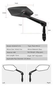 Miroir rétroviseur de vélo en alliage d'aluminium à rotation 360°, miroir de sécurité durable et réfléchissant pour vélo de montagne, miroir de recul plat pour la conduite en extérieur - Product Image 4