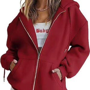 Giacca Sportiva con Zip e Cappuccio per <span class=keywords><strong>Uomo</strong></span> e Donna, Tinta Unita, <span class=keywords><strong>in</strong></span> Pile, per Autunno/Inverno - Product Image 1