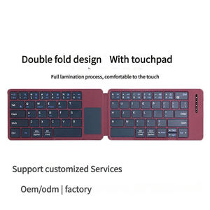 คีย์บอร์ดพับได้ บลูทูธไร้สาย พกพาสะดวก แบบแบน ขนาดเล็ก พร้อมทัชแพด - Product Image 3