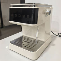 Machine à café expresso professionnelle personnalisée 20 bars Semi-automatique à filtre Noir Utilisation hôtelière française