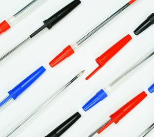 Promotion Transparent Rod Black Blue Plastic Ballpoint <b>Pen</b> With Customized Logo for Office Signature - Product Image 4