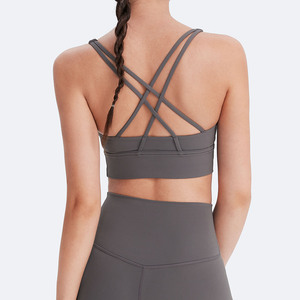 Realizzato con Chic cinturini incrociati sul retro reggiseno <span class=keywords><strong>senza</strong></span> Design a slittino <span class=keywords><strong>senza</strong></span> sfregamento con <span class=keywords><strong>ferretto</strong></span>-reggiseno sportivo con cinturino - Product Image 3