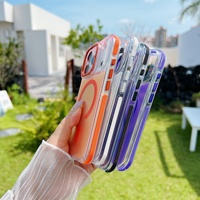 Coque de protection magnétique antichoc en TPU au design coloré pour iPhone 17 16 15 14 Pro Max