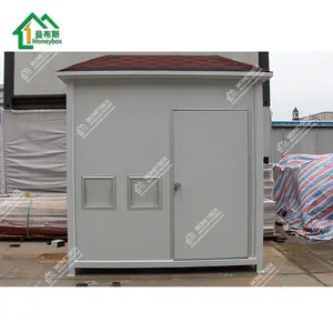 Cabina pequeña modular prefabricada de bajo costo, casa de herramientas de almacenamiento público móvil, cuarto de servicio