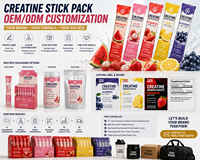 Créatine en poudre en stick micronisée, créatine monohydrate, complément pré et post-entraînement, marque privée