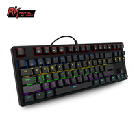 Real Kludge-Teclado mecánico portátil para juegos, venta al por mayor, RK987, oficina, rgb, programable, compacto, ergo tastiera, inalámbrico, pc