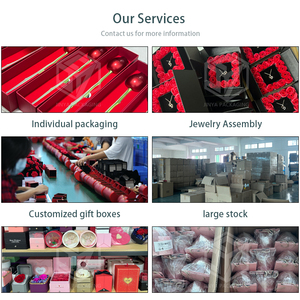 Collana con Cuore di Rosa Eterna Reale, <span class=keywords><strong>Fiori</strong></span> Decorativi Quadrati per Regali di San Valentino, Festa della Mamma, Natale in 100 Lingue - Product Image 3