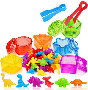 Montessori contando dinosaurios Juguetes Educativos de plástico para niños actividades de aprendizaje preescolar con juegos de combinación y clasificación - Product Image 1