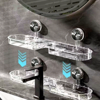 Étagère de robinetterie à ventouse de qualité supérieure pour salle de bain