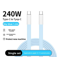 Câble de charge ultra-rapide en silicone plat ultra-fin 240W 6A, double embout USB-A Type-C, cordon en L pour smartphones iPhone et Android