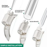Kit d'assortiment de colliers de serrage pour tuyaux, 150 pièces, réglables de 1/4"-1-1/2"(6-38mm), 7 tailles