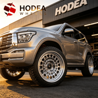 Jante HODEA 17x9 forgée avec système Beadlock, 6x139.7, jante tout-terrain durable pour Toyota, Nissan, Ford, Tacoma, 4Runner, D-Max