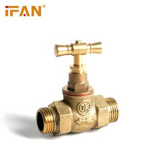 Wholesale Plumbing Hardware Fitting R05 Brass Stop Valve Brass Gate Valve1/2inch 3/4inch Male Robinet Stopcock for water supply