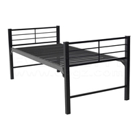 Lit simple en métal robuste pour dortoir scolaire, usine ou chambre d'hôtel
